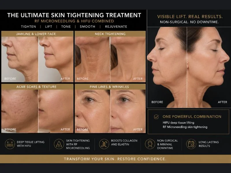 Results of combined treatment for the ultimate skin tightening treatment Oadby