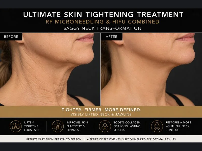 before and after Ultimate skin tightening treatment Oadby